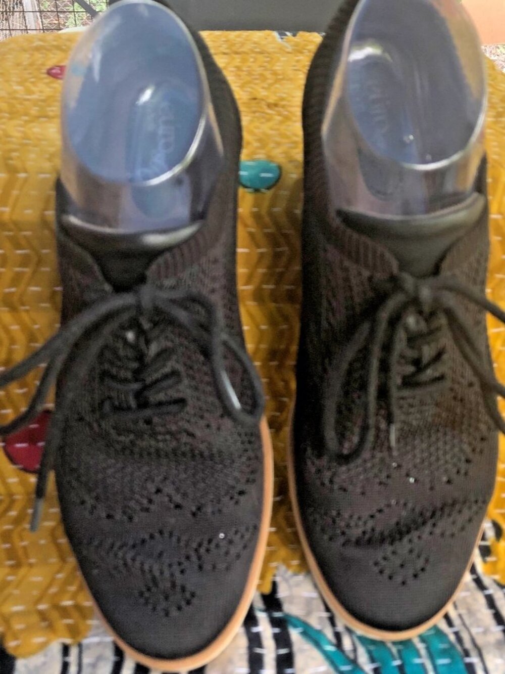 EuroSoft by Sofft Virida Wome's Black Knit Oxford Shoes Size 8 Comfort Casual